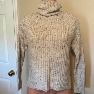 Small Braeve Evereve ribbed Turtleneck sweater gray taupe
